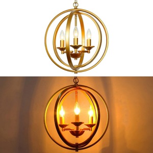 Lámpara Colgante Estilo Americano Rústico 2026, Esférica, Simple y Creativa, Retro, para Vestíbulo, Pasillo, Escalera - Product Image 4