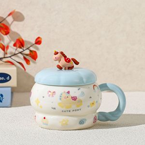 Taza de Cerámica Lelyi con Diseño Creativo de Pony de Dibujos Animados, Ideal para Oficina, Regalo de Cumpleaños para Mejor Amiga, Apta para Lavavajillas y Microondas - Product Image 6