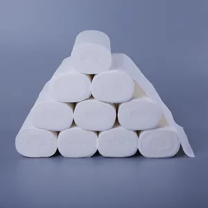 Venda por atacado 2 camada ply impressa sem cordão branco banheiro lenço