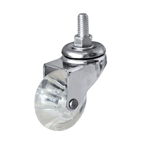Huarui 2 Inch Heavy Duty No Noise <strong>Locking</strong> <strong>Casters</strong> Transparent Pu <strong>Wheels</strong> With Brake - Product Image 4