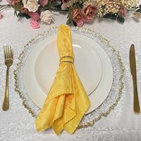 Assiette de présentation 13 pouces avec bord doré, transparente texturée, pour dîner, anniversaire, baby shower, mariage, sous-assiette