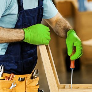 10ミル自動車産業ガレージ車修理使用ダイヤモンドスタイルオレンジマイクロタッチグリップ使い捨てメカニカルグローブニトリル - Product Image 4