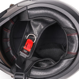 Casque de moto rétro unisexe homologué DOT, modèle PC Predator, à visière relevable, avec visière XL, en ABS, pour toutes les saisons - Product Image 5