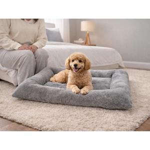 Cuccia per cani Yommy, materasso ortopedico piccolo, supporto articolare, blu, in peluche, per cani, comodo tappetino per dormire - Product Image 3