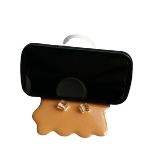Spilled <b>Coffee</b> <b>Liquid</b> Model Artificial Realistic Mobile Phone Holder Ice Cube Latte Espresso Home Decor Spoof Props Craft Play - Product Image 1