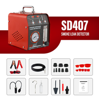 Détecteur de fuite de fumée automobile SD407 12V Mode double Analyseur de moteur Testeur de fuite de tuyau de voiture Manomètre réglable