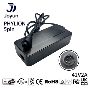 <span class=keywords><strong>Chargeur</strong></span> de batterie <span class=keywords><strong>Phylion</strong></span> compatible, DC 5 broches 42V2A 88W, pour batterie lithium de vélo électrique Stella, charge rapide - Product Image 1