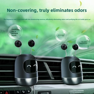 Désodorisant de voiture robot en ABS à fixation sur grille d'aération, parfum léger longue durée, élimination des odeurs, baume solide parfumé en forme de dessin animé pour voiture - Product Image 2