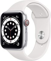 Pour Apple Watch Series 6 (GPS + Cellular 44mm) - Boîtier en aluminium gris sidéral avec bracelet sport noir (Reconditionné) Moniteur de sommeil Messagerie texte