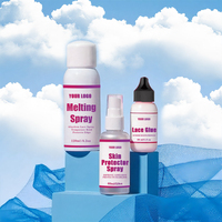 Vente en gros de colle pour cheveux 38 ml 1,3 oz, colle pour perruque en dentelle, colle pour dentelle imperméable, étiquette privée, spray fondant, spray protecteur de la peau