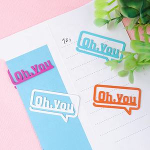Pince à lettres <span class=keywords><strong>Oh</strong></span> you en métal coloré, 50 pièces, cadeaux de Promotion personnalisés, clips marque-page en métal - Product Image 4