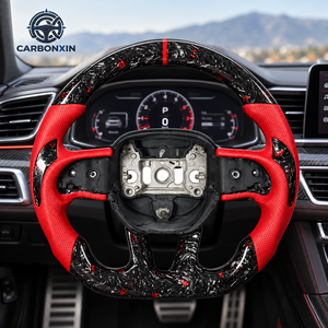 Volante Deportivo de 3 Brazos de Fibra de Carbono Forjado Personalizado con Calefacción y Empuñadura de 35 mm para Dodge Charger/Rt/Challenger/Durango 2016-2023 - Product Image 4