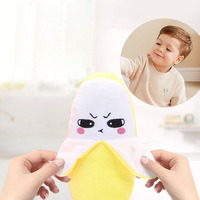 Slim inductief fruitmuziekspeelgoed Interactieve cartoon pluche pop met beatdrum Educatief vroeg leren knuffel voor baby's