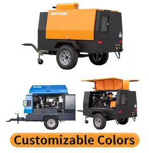 Portable Diesel Screw Air Compressor 375 425 460 550 600 650 CFM 12-18Bar For Mining Drilling <b>Sandblasting</b> Construction - Product Image 3