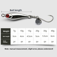 Leurre de pêche électroplaqué effet miroir Dolphin Jig 7g-40g avec hameçon simple et lame rotative 3D à œil rouge pour la pêche au bar, au maquereau en eau douce et salée
