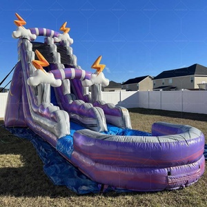 Toboggan aquatique gonflable commercial en PVC, toboggan géant pour enfants et adultes, location pour fêtes et entreprises - Product Image 4