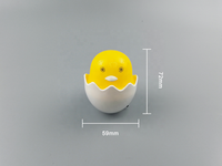 Lampe de nuit LED moderne W032 en forme de poussin Kawaii, rechargeable, en ABS, veilleuse minimaliste en forme d'œuf pour chambre à coucher, avec interrupteur à brancher, 6000K