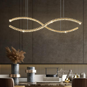 Suspension moderne à double hélice <span class=keywords><strong>Lustre</strong></span> de luxe en cristal de décoration pour le salon et la salle à manger <span class=keywords><strong>Lustre</strong></span> - Product Image 5