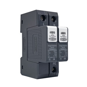 TOMZN 2P AC SPD 275V 385V 420V 20kA ~ 40kA Dispositivo de protección contra sobretensiones de carril Din DPS Mecanismo de liberación rápida Enchufable <span class=keywords><strong>MOV</strong></span> Tipo de escudo - Product Image 4