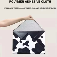 Housse de protection pour produits de beauté à imprimé vache, pliable, matelassée, professionnelle, de luxe, pour voyage, sac à maquillage personnalisé
