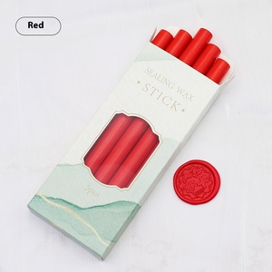 Bâton de cire de laque de feu de couleur 5 pièces en boîte de cire de sceau en résine avec verre délicat 5 pièces par boîte colorée - Product Image 6