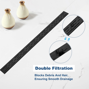 Drenaje de piso lineal de acero inoxidable 304 de 36 pulgadas Neodrain, de gran venta, con inserto para azulejos y brida, diseño moderno para baño - Product Image 2