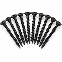Vis autoperceuse pour cloison sèche à tête ronde droite en phosphate noir C1022A, 30mm 40mm 50mm 75mm, Grade 8, métrique