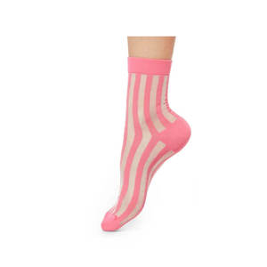 Pink Striped Ankle Socks Knitted Breathable <b>Thin</b> Men's Daily Wear Summer Style - Product Image 2