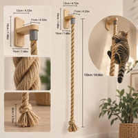Mainan Kucing dari Tali Jute, Penggaruk Kucing dari Tali Jute Panjang