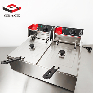 <span class=keywords><strong>Friteuse</strong></span> électrique double panier en acier inoxydable <span class=keywords><strong>220V</strong></span>, nouvelle, équipement de cuisine professionnel pour hôtels - Product Image 2