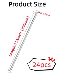 Inox 24 cái que thép không gỉ 304 liền mạch <span class=keywords><strong>ASTM</strong></span> 1.5mm x 300mm trục rắn thủ công tự làm mô hình xe máy bay trực thăng - Product Image 4