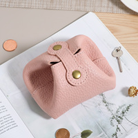 Mini porte-monnaie pour femmes en cuir PU, petit portefeuille de style coréen, porte-clés, pochette pour écouteurs, organiseur de rouge à lèvres