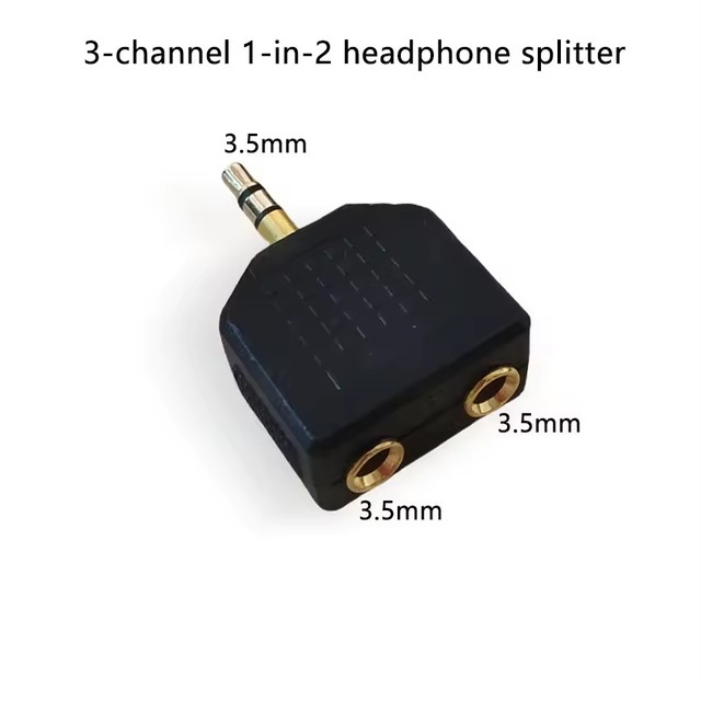 Earphone Audio 3.5mm Jack Male To Double AUX Female Headphone Y Splitter Adapte For Phone Microphone Speaker