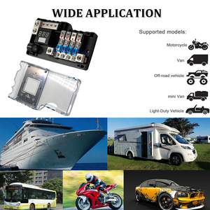 <span class=keywords><strong>M</strong></span> araba sigorta kutusu iki dört Splitter kutusu araba ses anfisi modifikasyon parçaları için LED ışık sigorta tutucu çok fonksiyonlu standı - Product Image 3