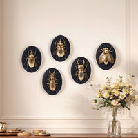 Cadre photo vintage en résine, style gothique, noir antique, avec insectes (scarabée, araignée, scorpion) dorés, décoration murale pour la maison
