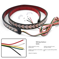 1.2 M croix-miroir nouvelle ampoule H4 modifiée Fishbone direction 12V-24V camion queue boîte Streamer bande lumineuse voiture feu de freinage accessoire