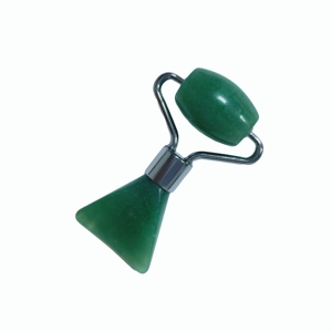 Rouleau de massage facial portable de petite taille pour réduire les rides, en jade aventurine verte - Product Image 4