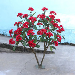 Fleur Rouge Artificielle Géante <span class=keywords><strong>Frangipanier</strong></span> Arbre à Fleurs pour l'Extérieur Hôtel Paysage Simulation Slik Arbre à Magnolia Rouge <span class=keywords><strong>Artificiel</strong></span> - Product Image 3