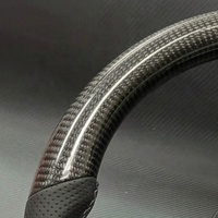 Volant en fibre de carbone personnalisé avec garniture rouge pour BMW M3 E90 E92 E93 M5 E60 Sport Interior