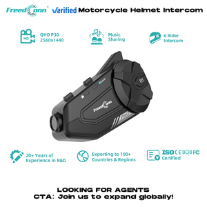 Interphone sans fil FreedCon R1 Pro pour 6 personnes, 1000 m, Full Duplex, version améliorée, objectif ultra grand angle 2K 120 degrés - Product Image 1