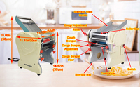 Haiou Nouveau Laminoir à Pâte Semi-Automatique 550W avec Lames Interchangeables pour Boulangerie, Pâtes de Blé, Nouilles, Feuilles de Pâtisserie 3/9mm