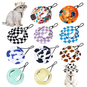 <span class=keywords><strong>Sombrero</strong></span> de Pescador <span class=keywords><strong>para</strong></span> Perros y Gatos, Ajustable, con Estampado Lindo, con Correa <span class=keywords><strong>para</strong></span> la Barbilla, Transpirable, <span class=keywords><strong>para</strong></span> Exteriores - Product Image 6
