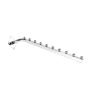 <span class=keywords><strong>Chrome</strong></span> Mạ Bạc Kim Loại Hiển Thị Tường Móc 150 200 250 300 350Mm Treo Tường Cho Siêu Thị Cửa Hàng Quần Áo - Product Image 2