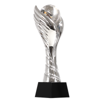 Trophée personnalisé en résine ailes volantes pour football basket-ball or argent cuivre couleurs imprimé UV compétitions sportives activités