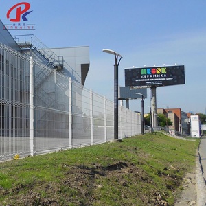 รั้วตาข่ายลวดเคลือบผงแบบโค้ง 3 มิติ สำหรับภายนอกอาคาร รูปทรงลูกพีช พร้อมเสาและแผงตาข่าย - Product Image 2