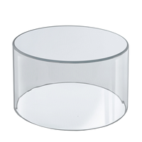 Maßge schneiderte Vitrine aus klarem Acryl zylinder Sammlerstücke Vitrine Lucite Plastic Round Container Aufbewahrung sbox Sockel Riser