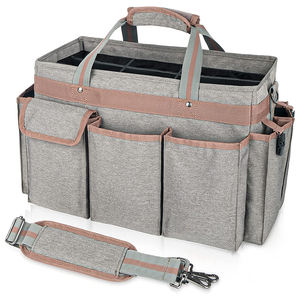 Waterproof Household <b>Cleaning</b> <b>Caddy</b> Tote with Multi-Pockets Folding Storage Organizer Shoulder Strap Carrying <b>Cleaning</b> Supplies - Product Image 5
