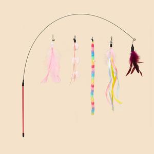 Juguete interactivo portátil para gatos con soporte para cepillo largo, resistente a mordeduras, para alivio del estrés, con cabezales de repuesto - Product Image 6