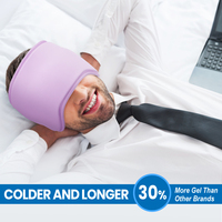 Bandeau de soulagement flexible pour la migraine, thérapie chaude et froide, compresse rafraîchissante pour le front, enveloppement en gel pour la tête