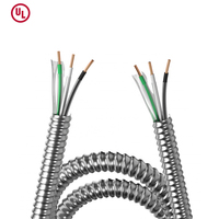 Cable mayor 600V UL listado UL1569 MC Cable 12/2 14/2 14/3 Cable revestido de metal 250 pies por rollo